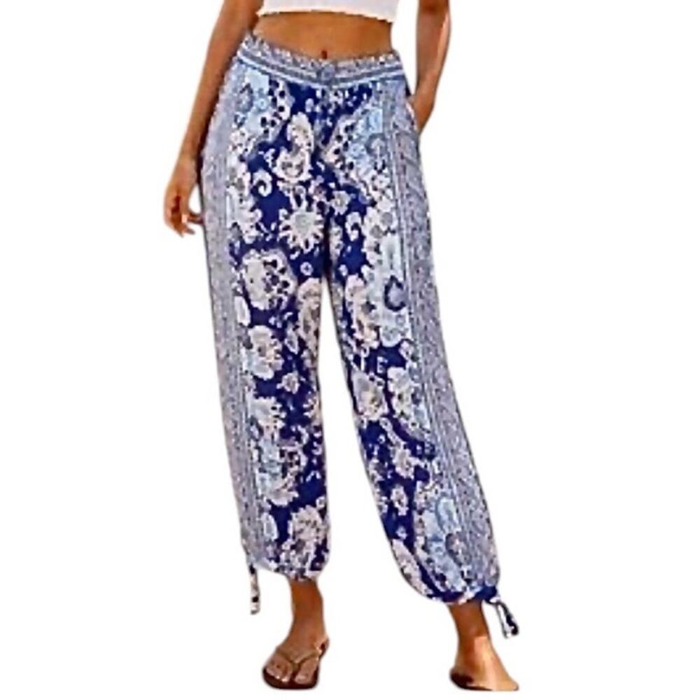 new Rachel Zoe medium ankle tie lightweight harem pant P 3359